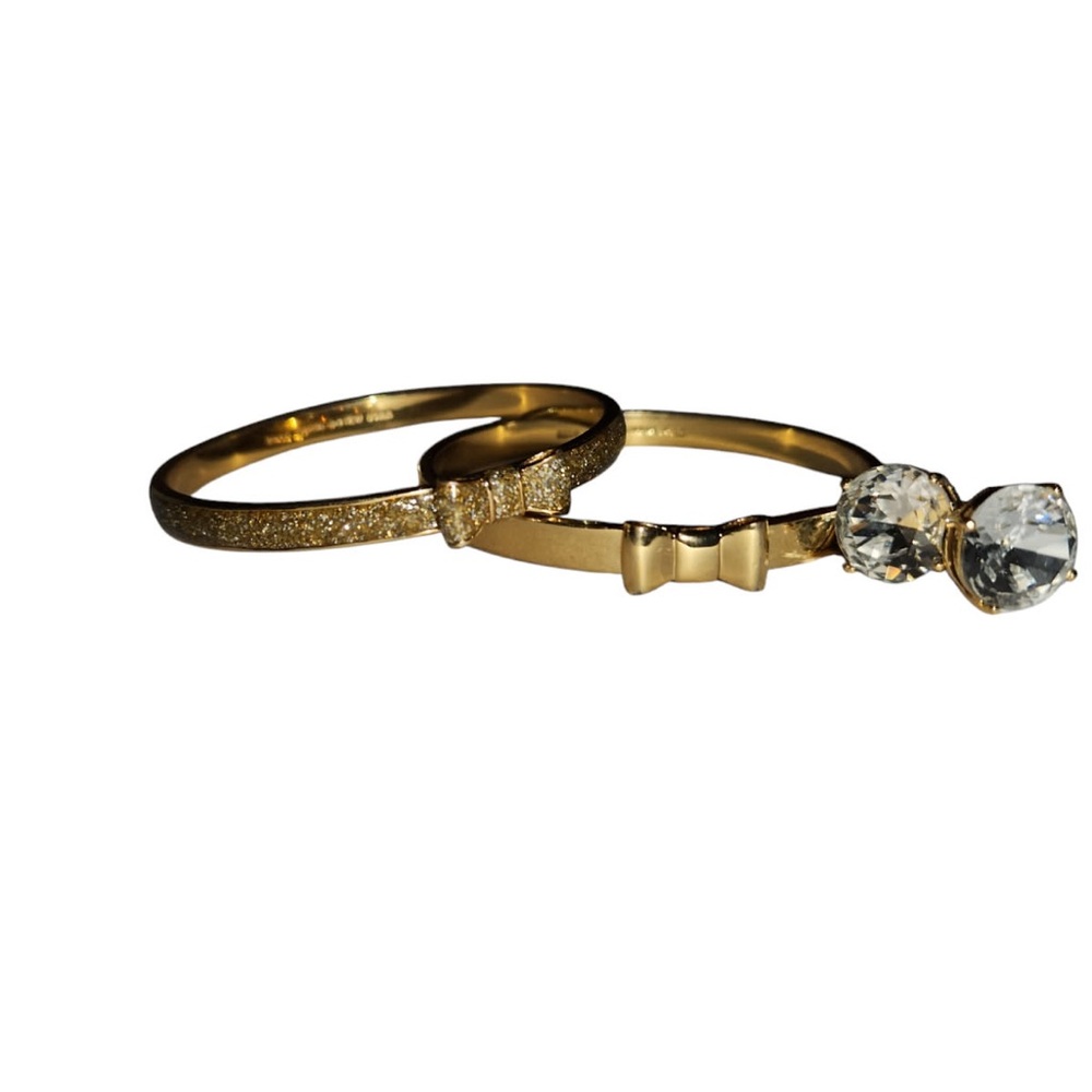 Kate Spade Take A Bow bangle bracelet set and Kate Spade earrings